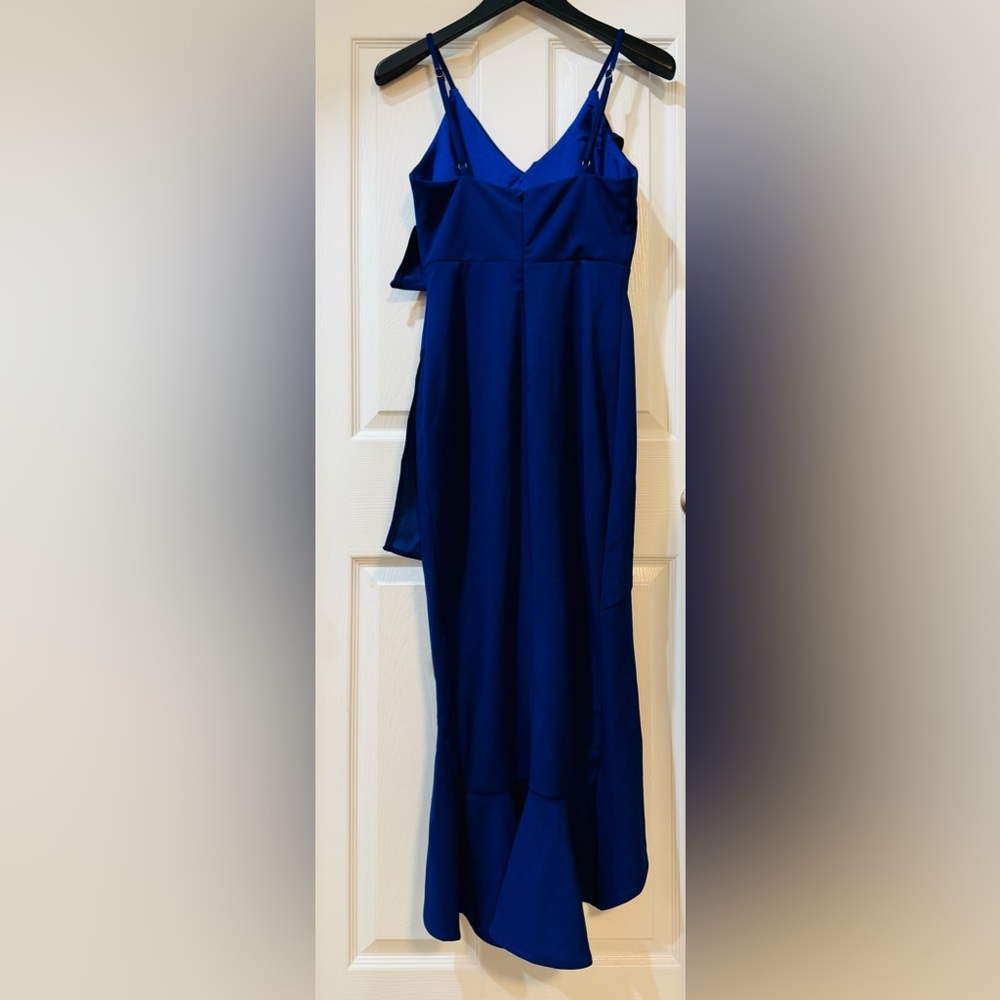 L'ATISTE Royal Blue High-Low Ruffle Dress - Picture 2 of 8